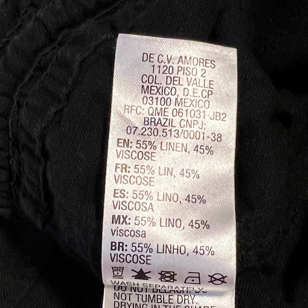 Roxy L black linen shorts - Picture 7 of 7